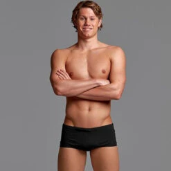Funky Trunks - Still Black - Mens Plain Front Trunks -Funky Trunks Store funky trunks still black solid mens plain front trunks 4