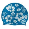 Aqua Happy Hibiscus - Blue Silicone Hat -Funky Trunks Store happy hibicus blue silicone hat