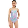 Maru - Seyshelles Ecotech Sparkle Fly Back Girls Swimsuit - Pink/Aqua -Funky Trunks Store maru girls seyshelles ecotech sparkle fly back pink aqua 1