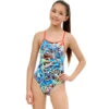 Maru - Splash Ecotech Fly Back Girls Swimsuit - Multi -Funky Trunks Store maru girls splash ecotech fly back multi 1
