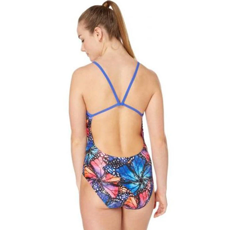 Maru - Mariposa Sparkle Swift Back Ladies Swimsuit - Orange/Multi 4 Maru - Mariposa Sparkle Swift Back Ladies Swimsuit - Orange/Multi - Image 2