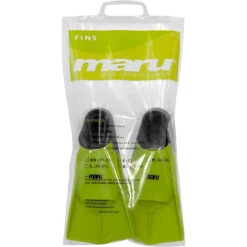 Maru - "New" Training Fins / Flippers - Neon Lime/Black -Funky Trunks Store maru new training fins flippers neon lime black 3