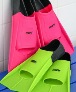 Maru - "New" Training Fins / Flippers - Neon Pink/Black -Funky Trunks Store maru new training fins flippers neon pink black 7