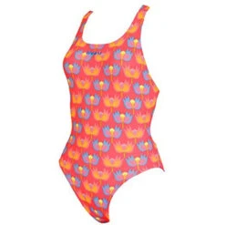 Maru - Tulips Pacer Rave Back Girls Swimsuit - Pink/Turquoise -Funky Trunks Store maru tulips pacer rave back pink turquoise 3