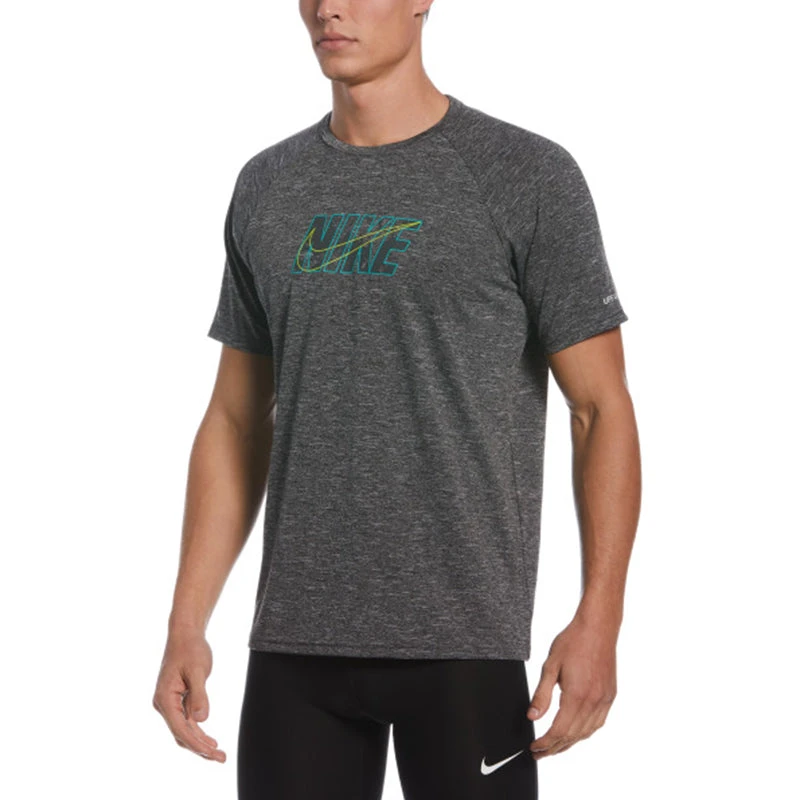 Nike - Collage Logo Short Sleeve Hydroguard (Black) 3 Nike - Collage Logo Short Sleeve Hydroguard (Black)