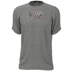 Nike - Collage Logo Short Sleeve Hydroguard (Particle Grey) -Funky Trunks Store nike collage logo short sleeve hydroguard particle grey 3