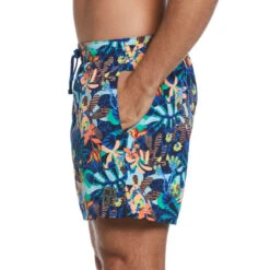 Nike - Electric Floral Icon 5" Volley Short (Midnight Navy) -Funky Trunks Store nike electric floral icon 5 volley short midnight navy 3