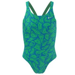 Nike - Girls' Hydrastrong Multi Print Fastback One Piece (Electric Algae) -Funky Trunks Store nike girls hydrastrong multi print fastback one piece electric algae 3