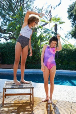 Nike - Girls' Tie Dye Spiderback One Piece (Laser Purple) -Funky Trunks Store nike girls tie dye spiderback one piece laser purple 7