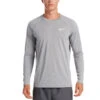 Nike - Heather Long Sleeve Hydroguard (Particle Grey) -Funky Trunks Store nike heather long sleeve hydroguard particle grey 1
