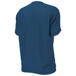 Nike - Heather Short Sleeve Hydroguard (DK Marina Blue) -Funky Trunks Store nike heather short sleeve hydroguard dk marina blue 4