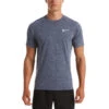 Nike - Heather Short Sleeve Hydroguard (Midnight Navy) -Funky Trunks Store nike heather short sleeve hydroguard midnight navy 1