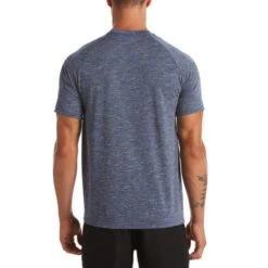 Nike - Heather Short Sleeve Hydroguard (Midnight Navy) -Funky Trunks Store nike heather short sleeve hydroguard midnight navy 3