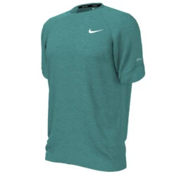 Nike - Heather Short Sleeve Hydroguard (Washed Teal) -Funky Trunks Store nike heather short sleeve hydroguard washed teal 3