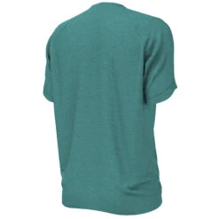Nike - Heather Short Sleeve Hydroguard (Washed Teal) -Funky Trunks Store nike heather short sleeve hydroguard washed teal 4