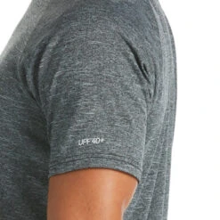 Nike - Heather Tilt Short Sleeve Hydroguard (Black) -Funky Trunks Store nike heather tilt short sleeve hydroguard black 3