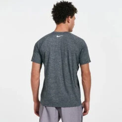 Nike - Heather Tilt Short Sleeve Hydroguard (Black) -Funky Trunks Store nike heather tilt short sleeve hydroguard black 7