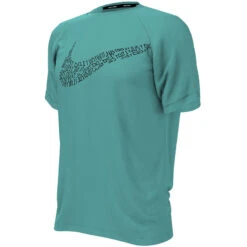 Nike - JDI Swoosh Short Sleeve Hydroguard (Washed Teal) -Funky Trunks Store nike jdi swoosh short sleeve hydroguard washed teal 3