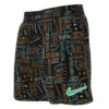 Nike - Logo Mash-Up Breaker 4" Volley Short (Black) -Funky Trunks Store nike logo mash up breaker 4 volley short black 1