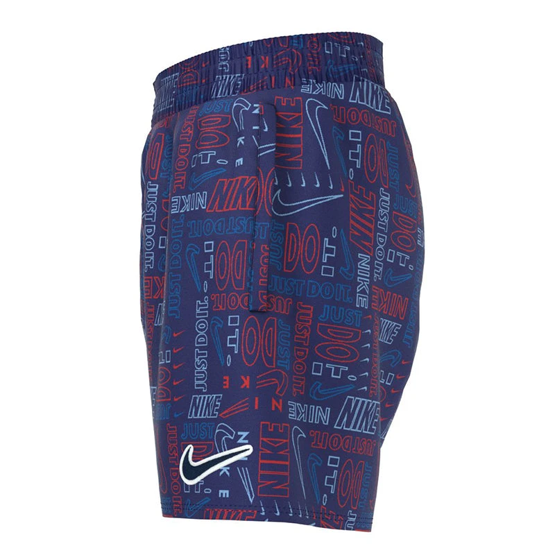 Nike - Logo Mash-Up Breaker 4" Volley Short (Midnight Navy) - Boys 4 Nike - Logo Mash-Up Breaker 4" Volley Short (Midnight Navy) - Boys - Image 2