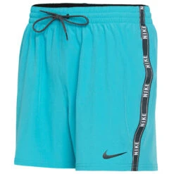 Nike - Logo Tape Racer 5" Volley Short (Oracle Aqua) -Funky Trunks Store nike logo tape racer 5 volley short oracle aqua 7