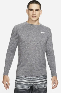 Nike - Long Sleeve Hydroguard T-Shirt (Black) -Funky Trunks Store nike long sleeve hydroguard t shirt black 8