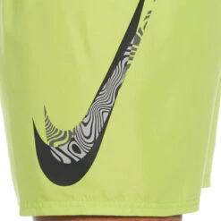 Nike - Men's Swim Liquify Swoosh 5" Volley Short (Atomic Green) -Funky Trunks Store nike mens swim liquify swoosh 5 volley short atomic green 3