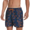 Nike - Men's Swim Logo Mash-up 5" Volley Short (Midnight Navy) -Funky Trunks Store nike mens swim logo mash up 5 volley short midnight navy 1