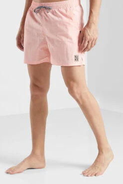Nike - Men's Swim Solid Icon 5" Volley Short (Bleached Coral) -Funky Trunks Store nike mens swim solid icon 5 volley short bleached coral 4