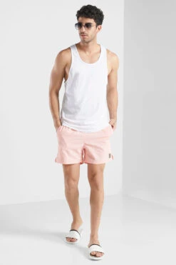 Nike - Men's Swim Solid Icon 5" Volley Short (Bleached Coral) -Funky Trunks Store nike mens swim solid icon 5 volley short bleached coral 8