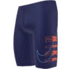 Nike - Multi Logo Jammer (Midnight Navy) - Boys Jammers -Funky Trunks Store nike multi logo jammer midnight navy 1