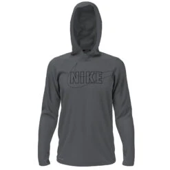 Nike - Outline Logo Long Sleeve Hooded Hydroguard (Iron Grey) -Funky Trunks Store nike outline logo long sleeve hooded hydroguard iron grey 3
