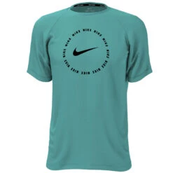 Nike - Ring Logo Short Sleeve Hydroguard (Washed Teal) -Funky Trunks Store nike ring logo short sleeve hydroguard washed teal 3