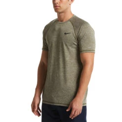 Nike - Short Sleeve Hydroguard T-Shirt (Medium Olive) -Funky Trunks Store nike short sleeve hydroguard t shirt medium olive 3