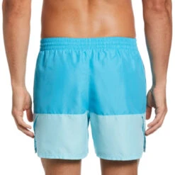 Nike - Swim Men's Split 5" Volley Short (Chlorine Blue) -Funky Trunks Store nike swim mens split 5 volley short chlorine blue 2