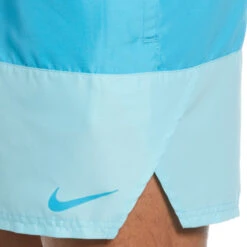 Nike - Swim Men's Split 5" Volley Short (Chlorine Blue) -Funky Trunks Store nike swim mens split 5 volley short chlorine blue 4