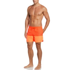 Nike - Swim Men's Split 5" Volley Short (Hyper Crimson) -Funky Trunks Store nike swim mens split 5 volley short hyper crimson 3