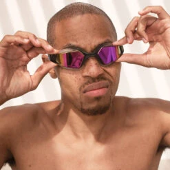 Speedo - Aquapulse Pro Mirrored Goggles - Red/Gold -Funky Trunks Store speedo aquapulse pro mirrored goggles red gold 5