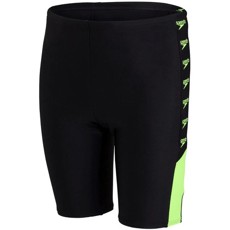 Speedo - Boy's Boom Logo Splice Jammer - Black/ZestGreen 4 Speedo - Boy's Boom Logo Splice Jammer - Black/ZestGreen - Image 2