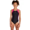 Speedo - Girl's Boom Splice Muscle Back Swimsuit - Black/Electric Pink 1 Speedo - Girl's Boom Splice Muscle Back Swimsuit - Black/Electric Pink -Funky Trunks Store speedo girls boom splice muscle back swimsuit black electric pink 1