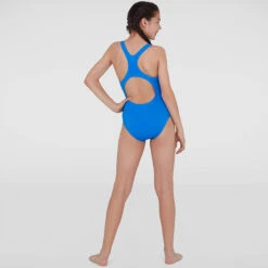 Speedo - Girl's Essential Endurance Plus Medalist Swimsuit - Blue -Funky Trunks Store speedo girls essential endurance plus medalist swimsuit blue 3