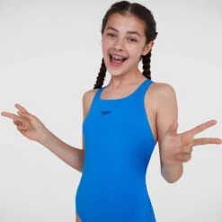 Speedo - Girl's Essential Endurance Plus Medalist Swimsuit - Blue -Funky Trunks Store speedo girls essential endurance plus medalist swimsuit blue 7
