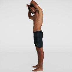 Speedo - Hexagonal Tech Placement Jammer - Black/Grey -Funky Trunks Store speedo hexagonal tech placement jammer black grey 3