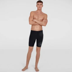 Speedo - Hexagonal Tech Placement Jammer - Black/Grey -Funky Trunks Store speedo hexagonal tech placement jammer black grey 7