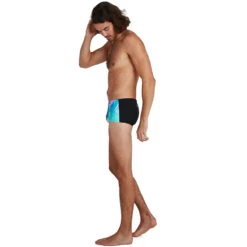 Speedo - Men's 17cm Club Training Placement Brief - Black/Blue -Funky Trunks Store speedo mens 17cm club training placement brief black blue 4