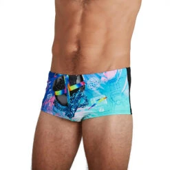 Speedo - Men's 17cm Club Training Placement Brief - Black/Blue -Funky Trunks Store speedo mens 17cm club training placement brief black blue 5