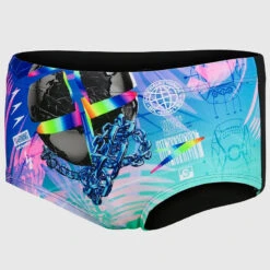 Speedo - Men's 17cm Club Training Placement Brief - Black/Blue -Funky Trunks Store speedo mens 17cm club training placement brief black blue 7