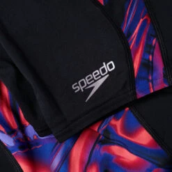 Speedo - Mens Allover Digital V-Cut Jammer - Black/Red -Funky Trunks Store speedo mens allover digital v cut jammer black red 8
