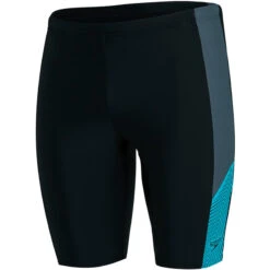 Speedo - Men's Dive Jammer - Black/Grey/Blue -Funky Trunks Store speedo mens dive jammer black grey blue 2