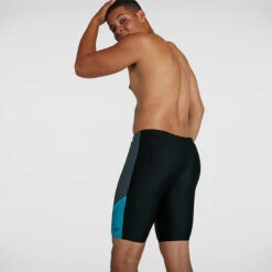 Speedo - Men's Dive Jammer - Black/Grey/Blue -Funky Trunks Store speedo mens dive jammer black grey blue 6